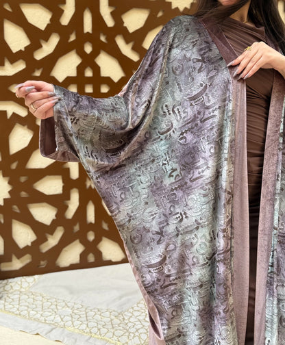 Printed Velvet Kaftan