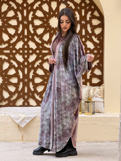 Printed Velvet Kaftan