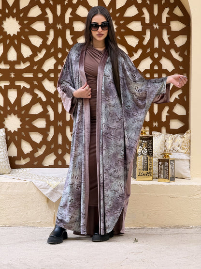 Printed Velvet Kaftan