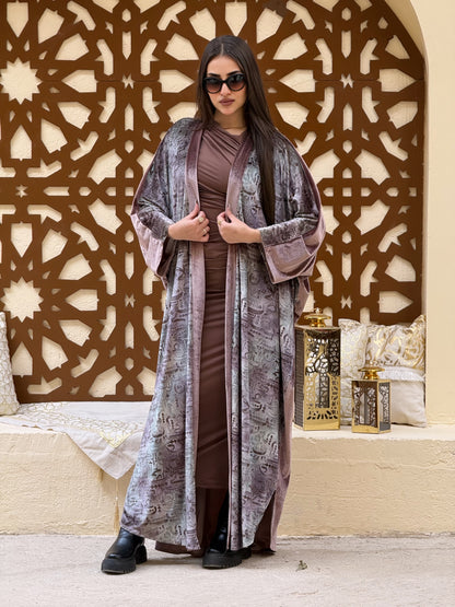 Printed Velvet Kaftan