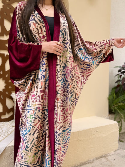 Printed Velvet Kaftan