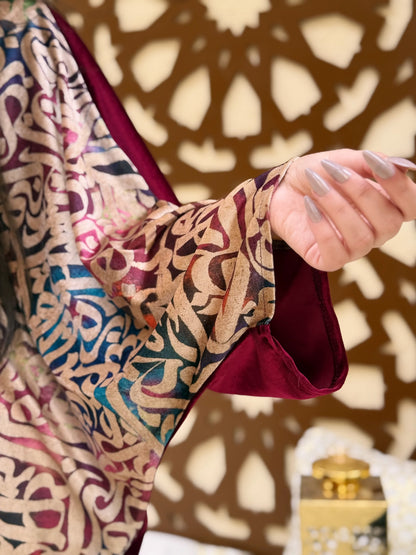 Printed Velvet Kaftan