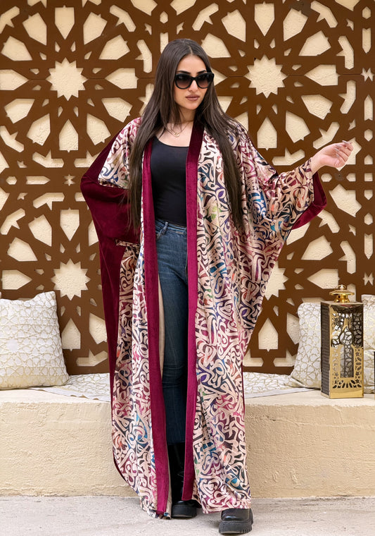 Printed Velvet Kaftan