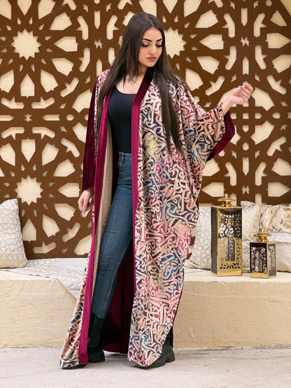 Printed Velvet Kaftan