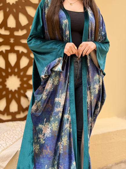 Printed Velvet Kaftan