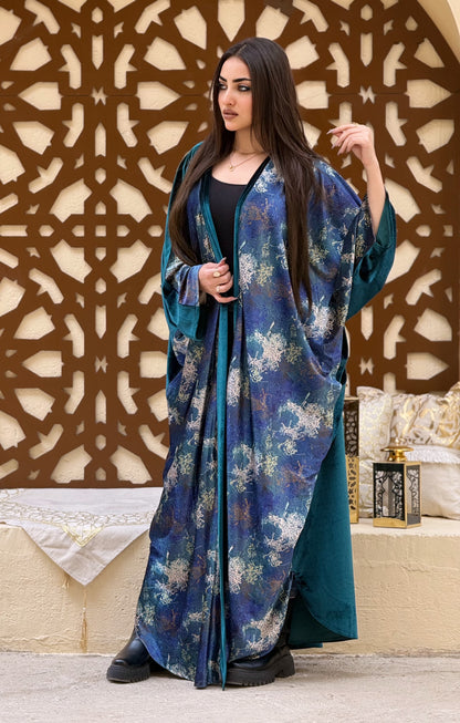 Printed Velvet Kaftan