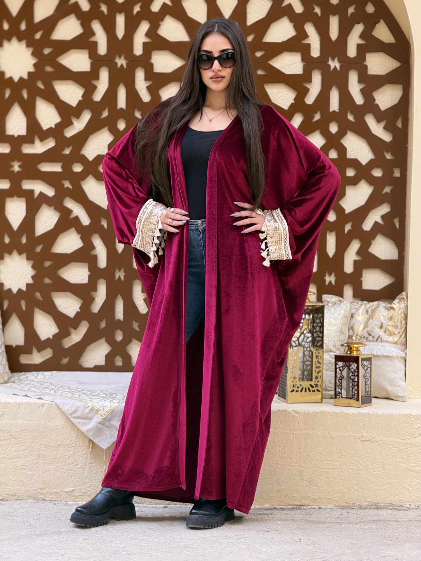 Velvet Kaftan – Statement Sleeves