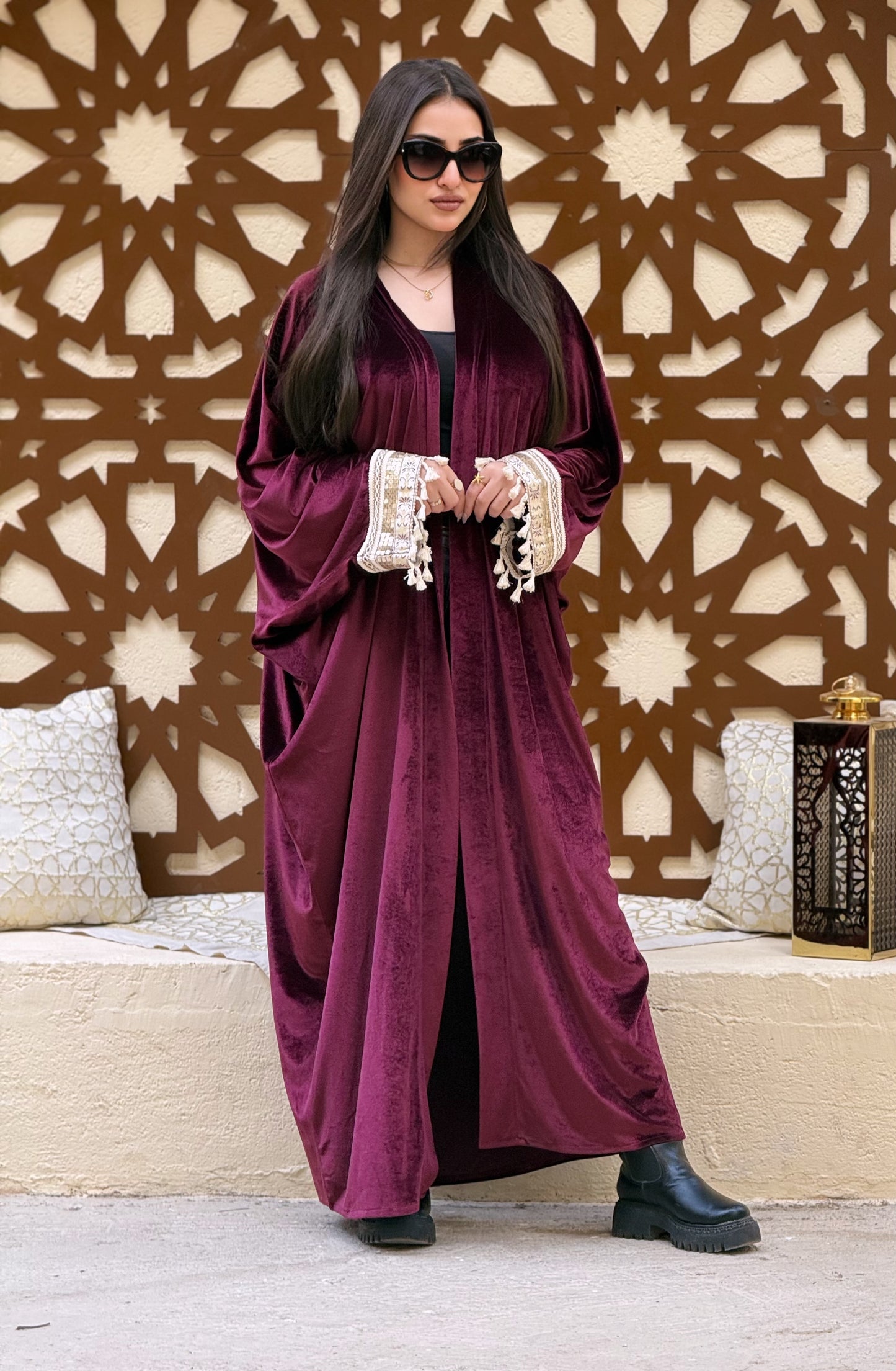 Velvet Kaftan – Statement Sleeves