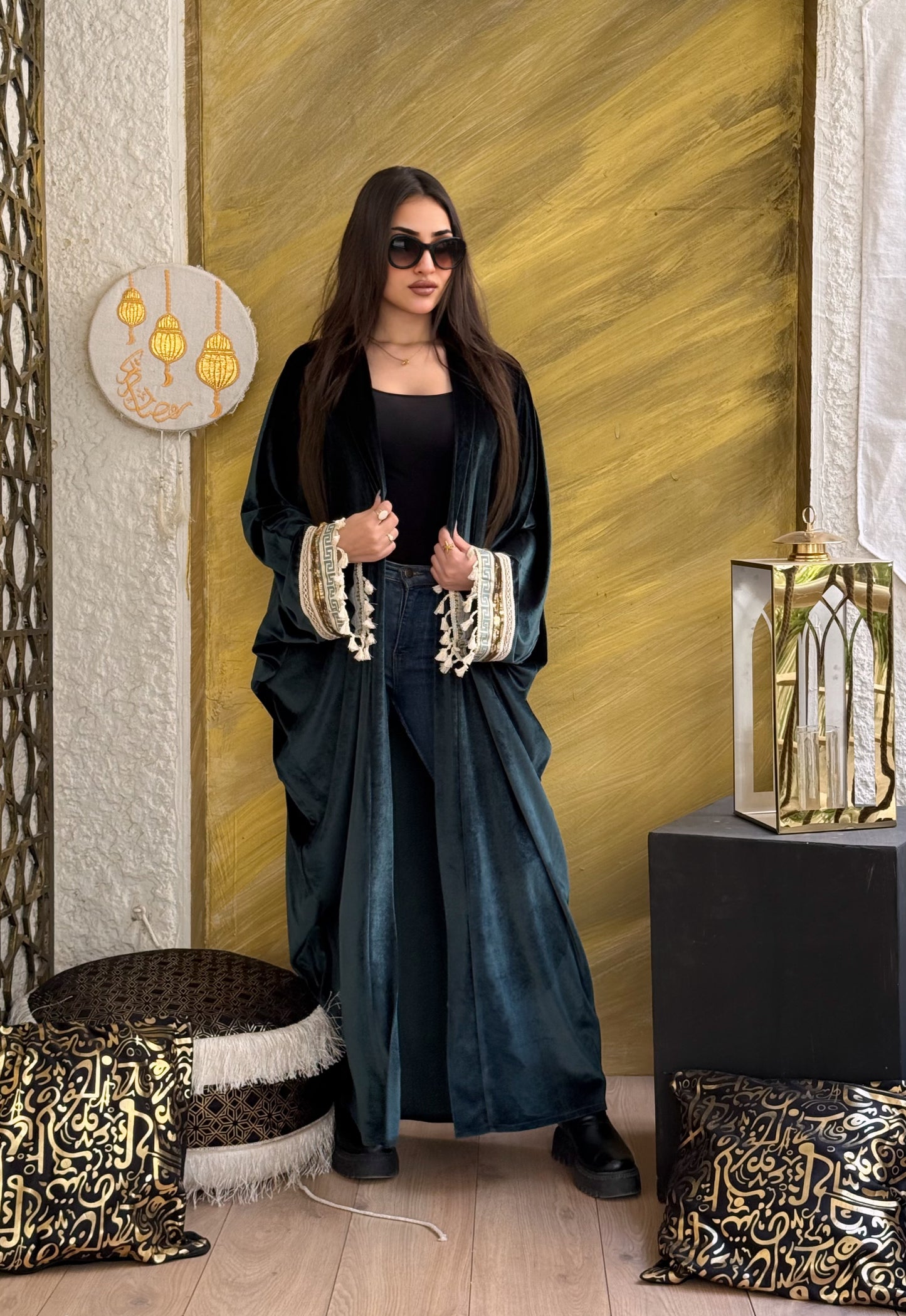 Velvet Kaftan – Statement Sleeves