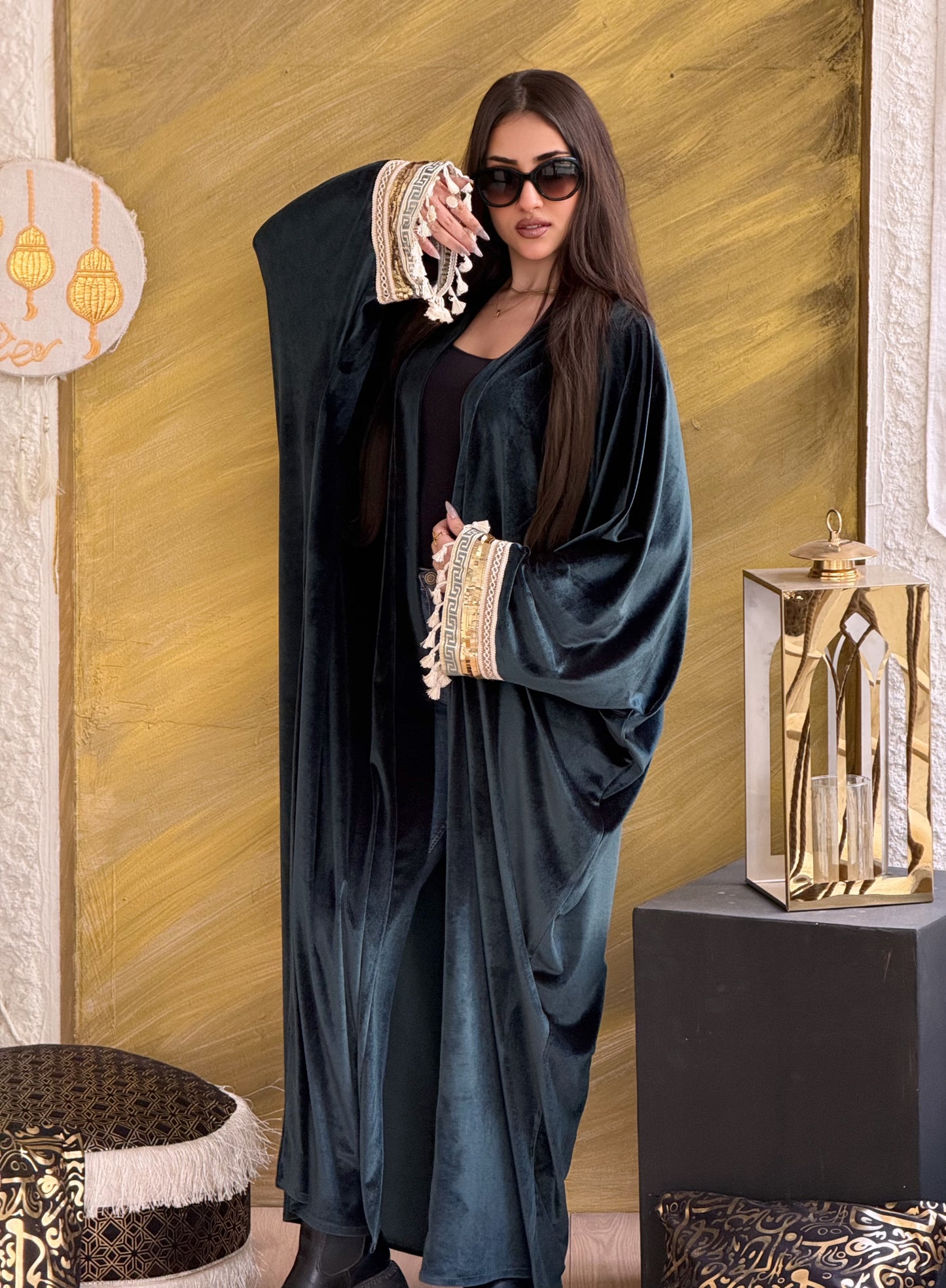 Velvet Kaftan – Statement Sleeves