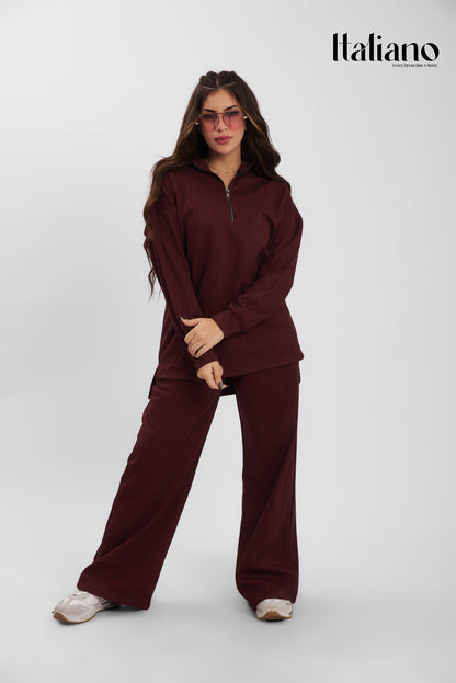 Quarter Zipper Wool Set