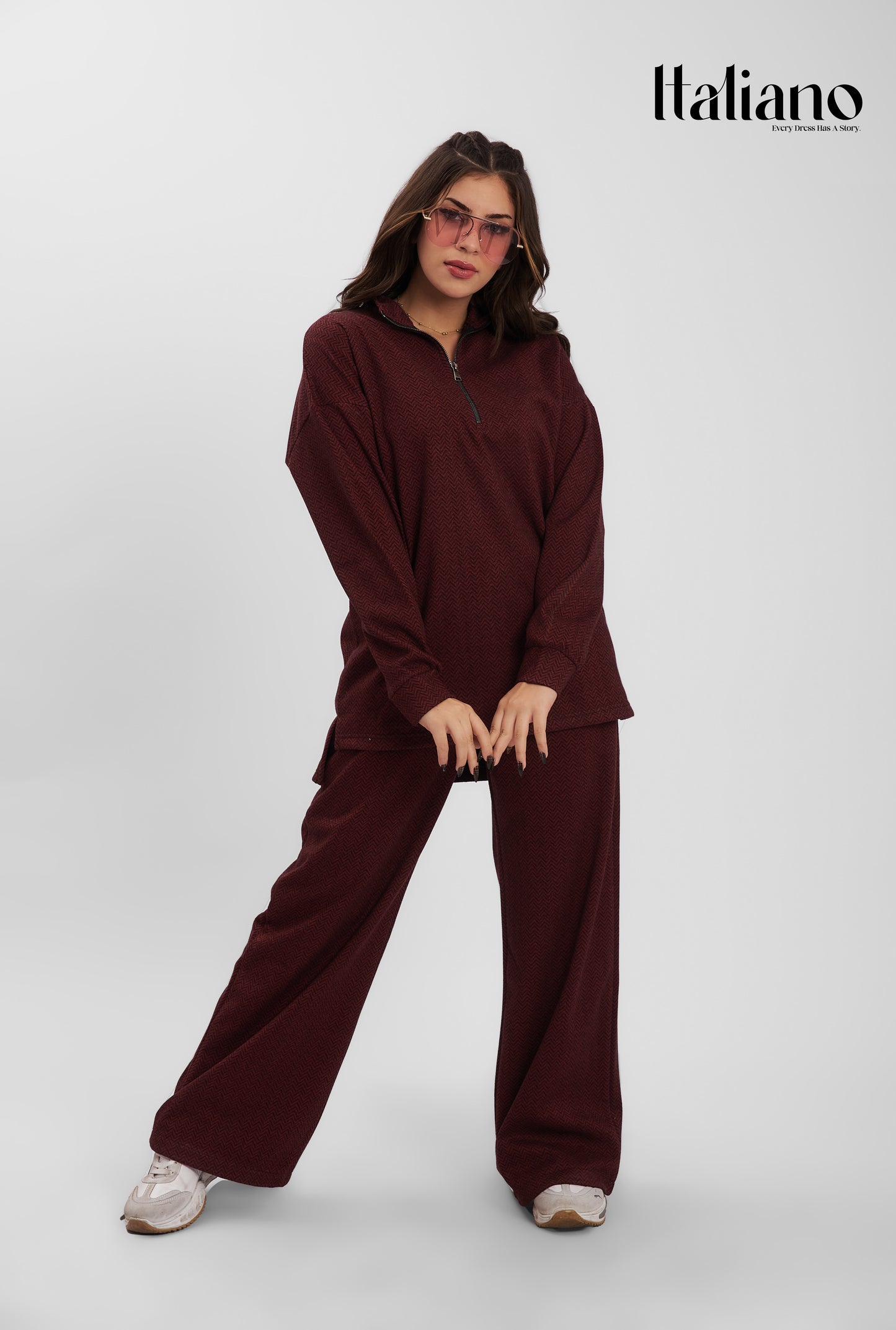 Quarter Zipper Wool Set