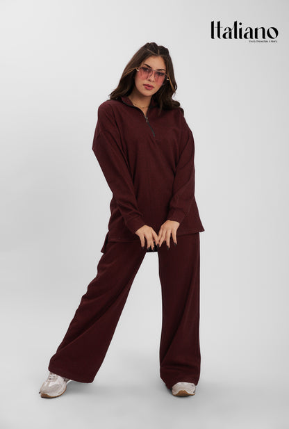 Quarter Zipper Wool Set