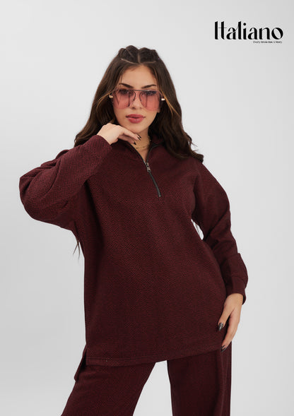 Quarter Zipper Wool Set