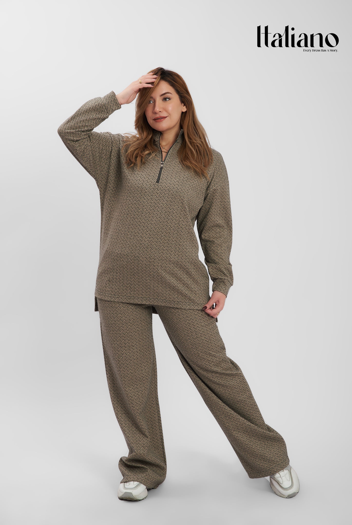 Quarter Zipper Wool Set