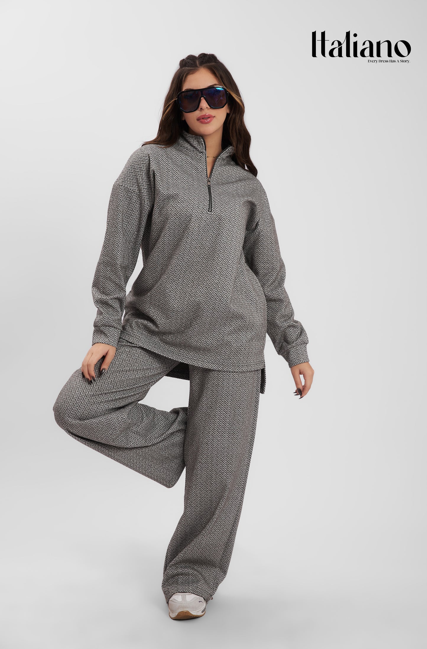 Quarter Zipper Wool Set