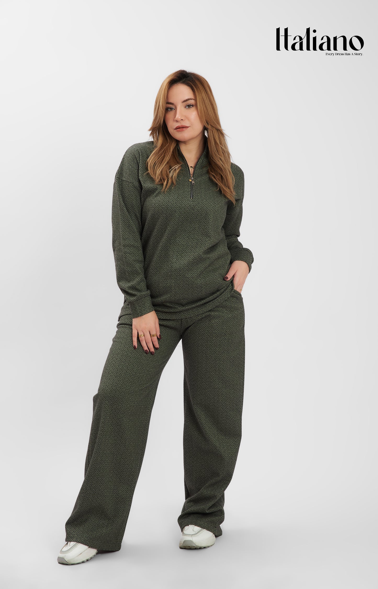 Quarter Zipper Wool Set