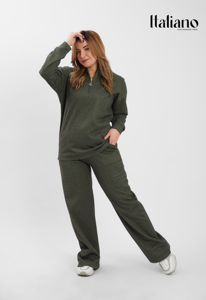 Quarter Zipper Wool Set